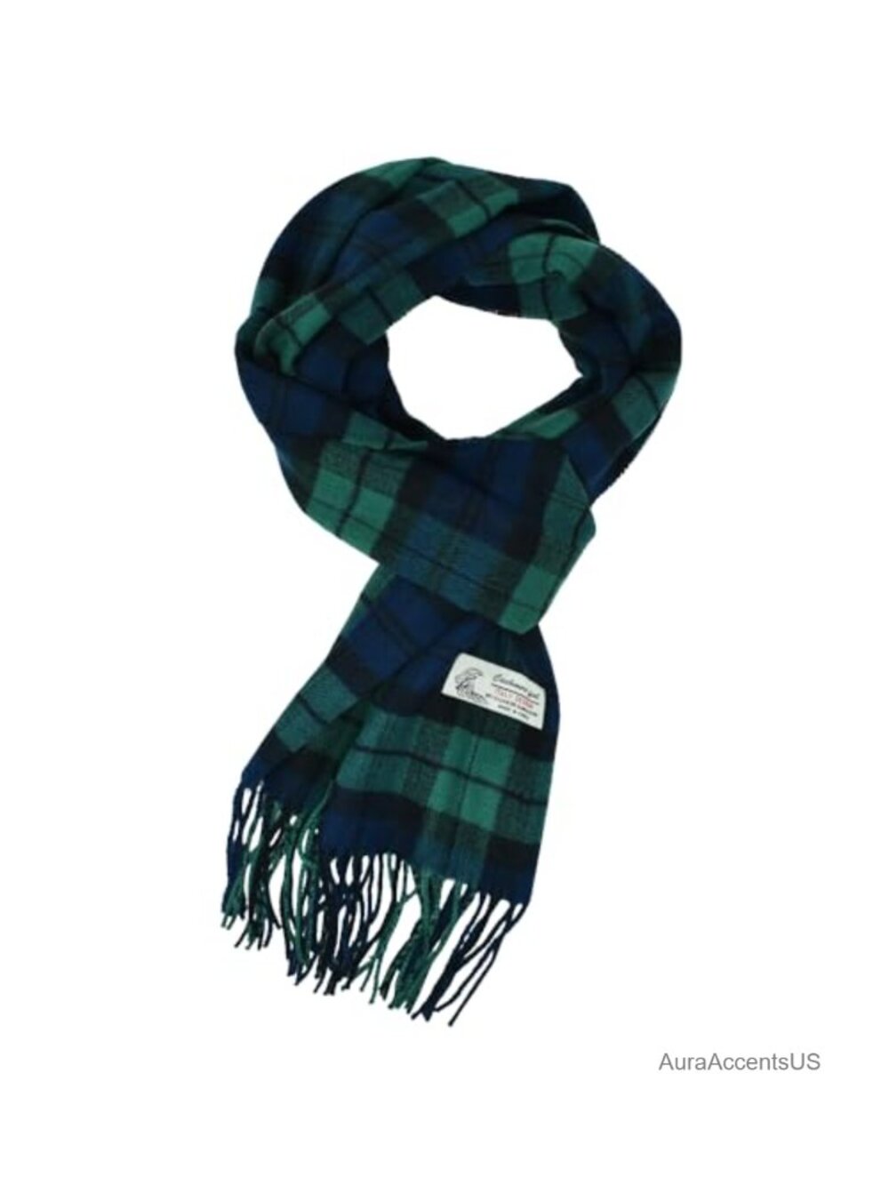Cashmere Feel Scottish Plaid Winter Scarf Soft Tassel Wrap